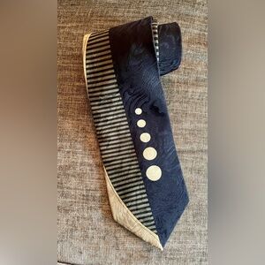 Art Deco Navy And Grey Tie